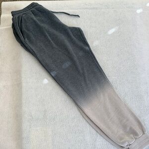 On The Road Gray and Cream Ombre Joggers